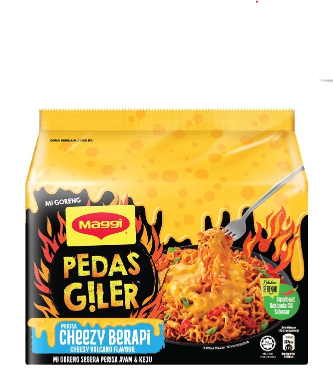 MAGGI Pedas Giler Cheezy Berapi - curtoon