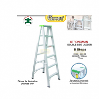 STRONGMAN 8 Steps Double Sided Aluminium Ladder SDS 08