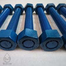 ASTM A193 B7 STUD BOLT C  /  W 2 A194 GR.2H ANSI TYPE NUTS-XYLAN 1424 BLUE COATED, M30-3.0 X 250MM