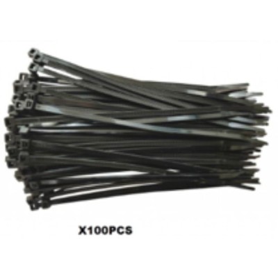 CABLE TIE NYLON BLACK  200MM X 4.8MM    PACK 100 PCS