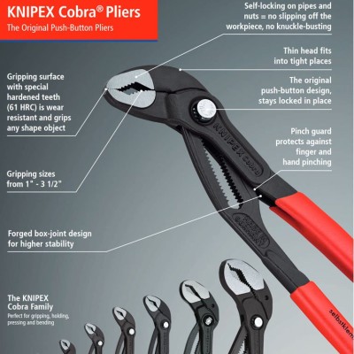 KNIPEX Cobra High-Tech Water Pump Pliers - 87 01 180