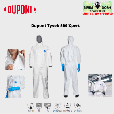 DupontTyvek 500 (Tyvek Xpert) Coverall, White, Size 3XL