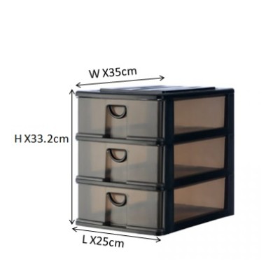 A4 3 TIERS PLASTIC DRAWER