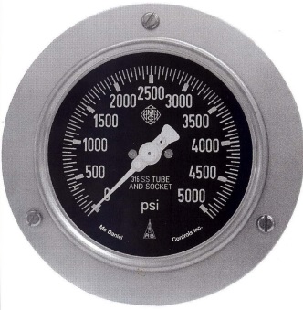 McDaniel Controls Pressure Gauge R7-A-L