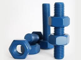 ASTM A193 B7 STUD BOLT C  /  W 2 A194 GR.2H ANSI TYPE NUTS-XYLAN 1424 BLUE COATED, M30-3.0 X 240MM