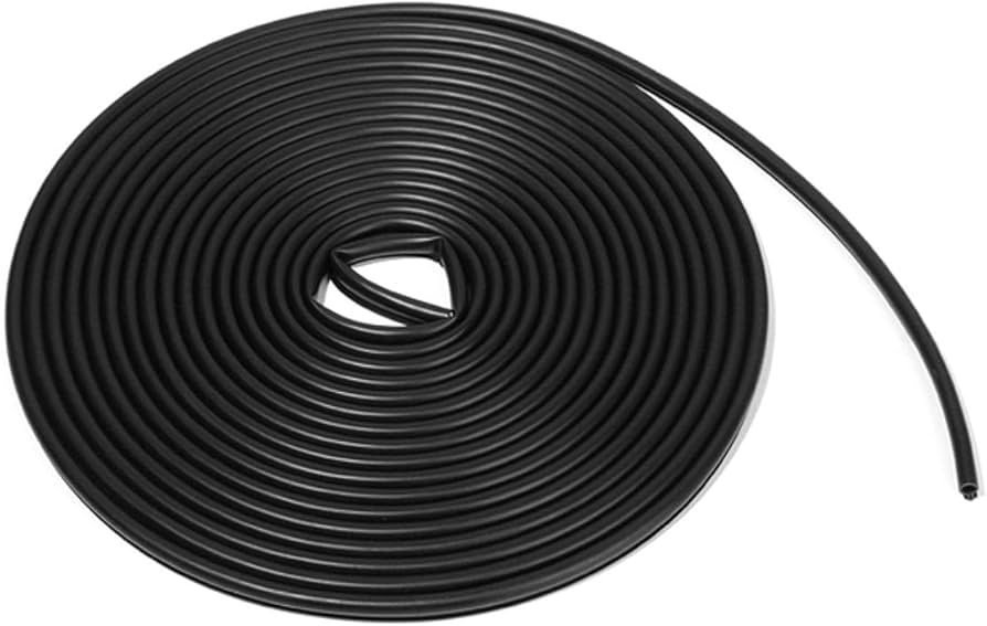 10m Black large O Type Silicone Rubber Sealing Strip