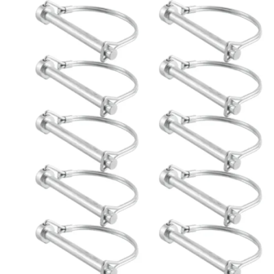 10Pcs Wire Lock Pin, 5 16 Inch Shaft Locking Pin Hitch Pin with Round Arch Wire