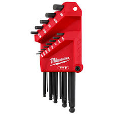 MILWAUKEE 13-KEY L-STYLE BALL END HEX KEY SET - SAE 48-22-2185