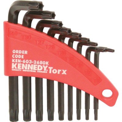 Kennedy T8-T40 Tamper-Proof Torx Key Set (9-Pce) - KEN6032680K