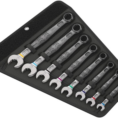 Wera 05020241001 8 Piece Chrome Molybdenum Steel Ring Imperial Spanner Set