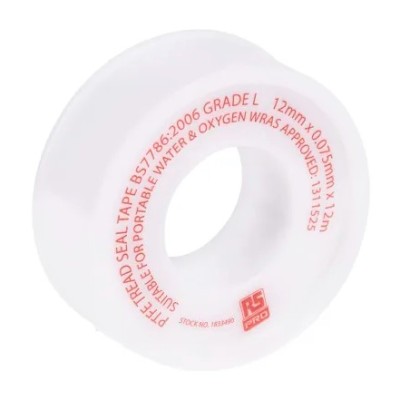 183-3490 RS COMP PTFE Tape 12mx12mm x0.075mm