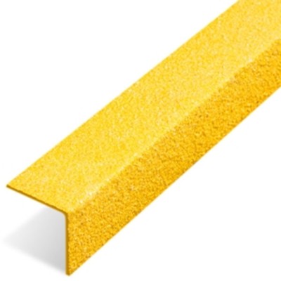 *SafeMate Yellow Anti-Slip Stair Nosing [450x75x10mm] Stainless Steel (SS316)