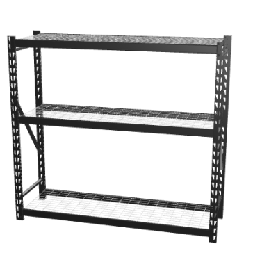 Muscle Rack 77"W x 24"D x 72"H 3-Tier Steel Welded Storage Rack, 4, 500 lb.