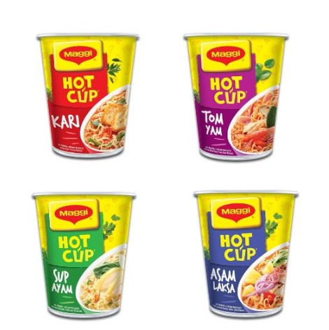 MAGGI Hot Cup (Curry, Tom Yam, Asam Laksa & Chicken)