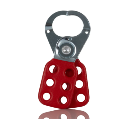 RS PRO Red 6-Lock Steel Hasp Lockout, 25mm Shackle