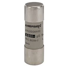 Fuse, 50A Mersen, FR22GG69V50,  gG, 690V, 50A, 22x58, IEC60269-2, breaking current 120kAv