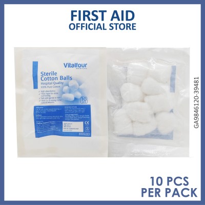 VITALFOUR  Sterile Cotton Ball 10pcs