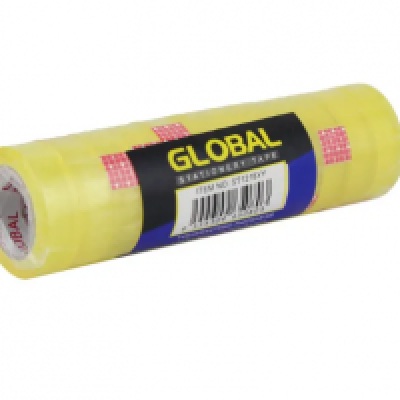 Global Stationery Tape Transparent  12mm x 18Y