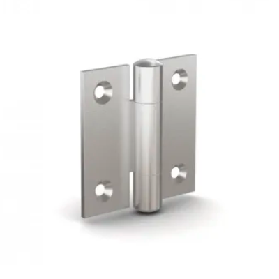 Pinet Stainless Steel Butt Hinge, Rivet Fixing, 40mm x 40mm x 2mm 5213861