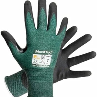 ATG GLOVE SOLUTIONS, 34-8743, CUT protection gloves, EN 388:4331, NBR outer, UHMWPE-GLASS-NYLON-SPANDEX inner, length 9.3 in, size L