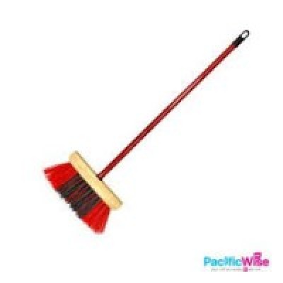 PVC hard broom 203 complete with handle