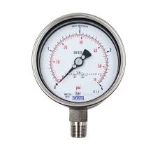 WIKA PRESSURE GAUGE DIAMETER : 2"1  /  2 (63MM), 0 TO 20KG  /  CM2 BACK CONNECTION