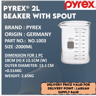 PYREX 2L BEAKER WITH SPOUT