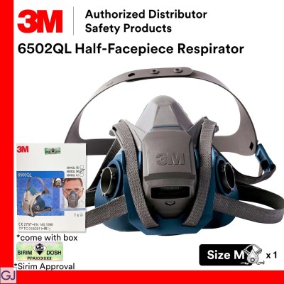 RESPIRATOR HALF FACE MASK 3M 6502QL (1 MASK PER BOX)