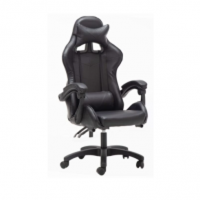 HIGH BACK PU LEATHER CHAIR BLACK