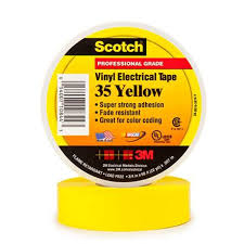 3M Vinyl Electrical Tape Scotch 35 (Yellow) (10 roll   /   box)