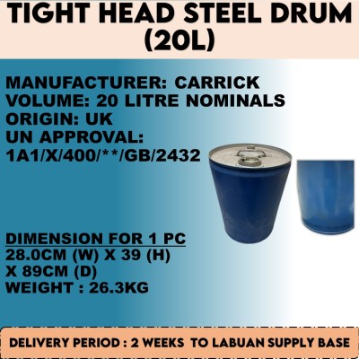 TIGHT HEAD STEEL DRUM (20L)