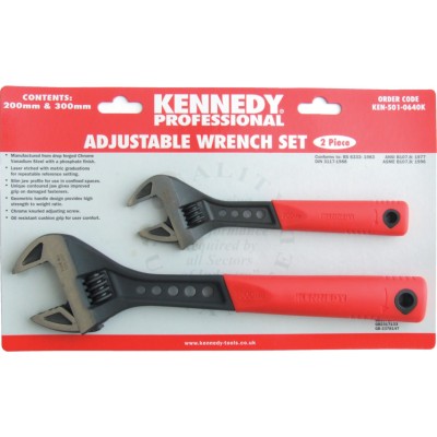 Kennedy-Pro Adjustable Spanner Set, Steel, Set Of 2 - KEN5010640K