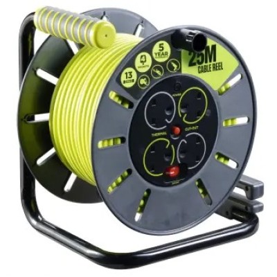 RS PRO 25m 4 Socket Type G - British Cable Reel, 240 V RS Stock No.: 889-2490