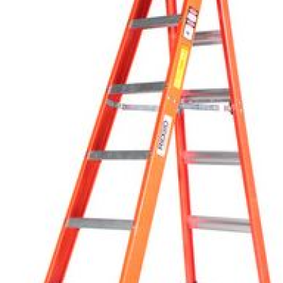 t*RIDGID Fiberglass Step Ladders with Protop 5 FT (76687) RL-FGS5