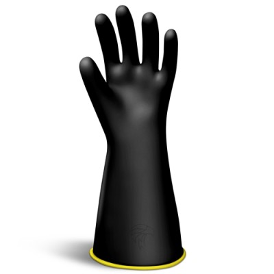 Salisbury ElectriFlex Class 2 14'' Lineman Gloves Black Yellow Inside NG214YB