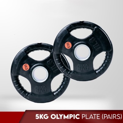 Vigor Fitness Olympic Rubberised Weight Plate (5KG X 2 Units)