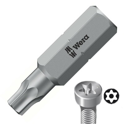 Wera Tamperproof Torx Screwdriver Bit T15 25MM