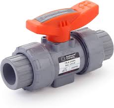 1  /  2" HYDROSEAL PVC TRUE UNION BALL VALVE  /  FPM  /  UNION ENDS ASTM-KAPLAN