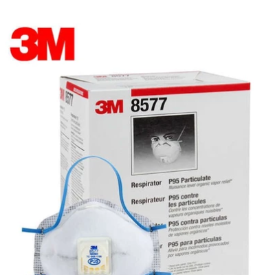 3M PARTICULATE RESPIRATOR 8577, P95, WITH NUISANCE LEVEL ORGANIC VAPOR RELIEF