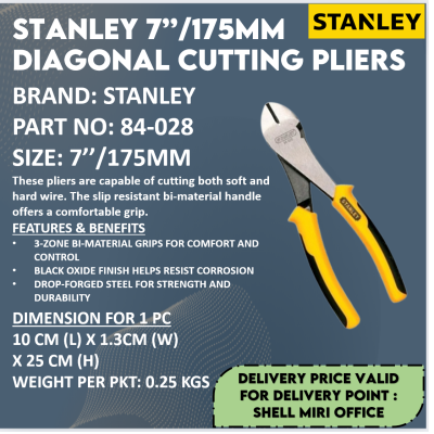 STANLEY 84-028 DIAGONAL CUTTING PLIERS