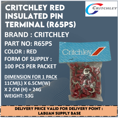 CRITCHLEY RED PRE-INSULATED TERMINAL LUG (R65PS)