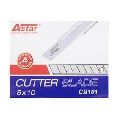 CUTTER BLADE- ASTAR CB101 9MM (S) 5'S PK