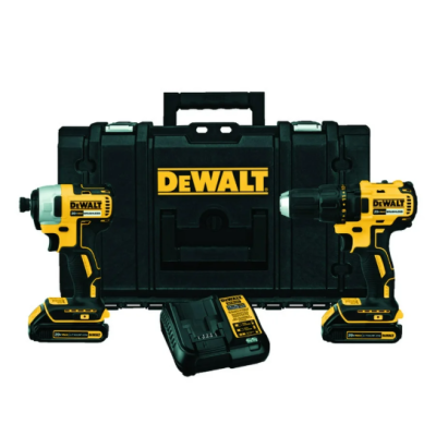 DEWALT 20V Max Cordless Drill   Driver Kit, Compact, 1 2-Inch with Titanium Drill Bit Set, Pilot Point, 21-Piece (DCD771C2 & DW1361)