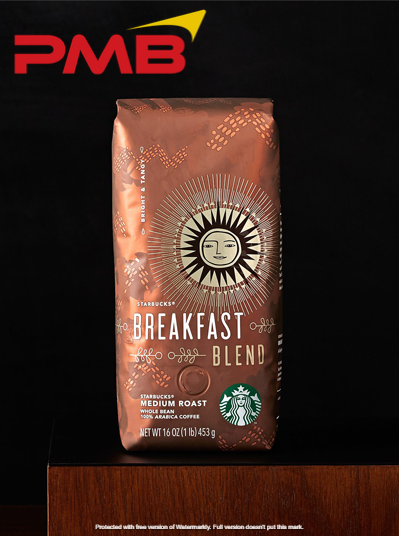 STARBUCKS BREAKFAST BLEND WHOLE BEAN 250G-MEDIUM ROAST (DELIVER TO LABUAN ONLY)