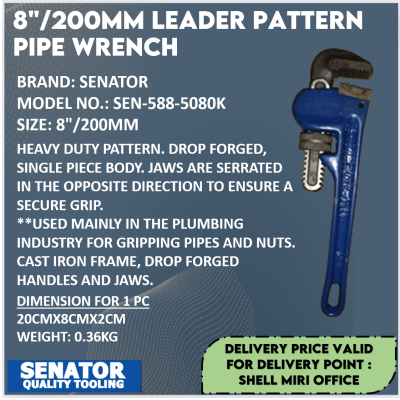 SENATOR SEN-588-5080K 8" 200mm LEADER PATTERN PIPE WRENCH