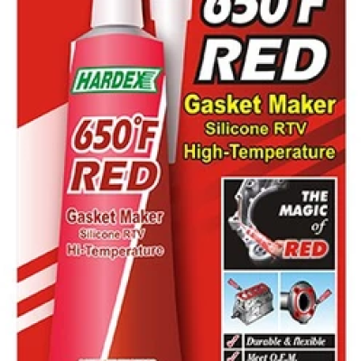 HARDEX 650 Red Gasket Maker Silicone RS-650 - [3 Pcs]