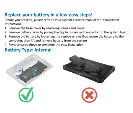 Dell 3-cell 41 Wh Lithium Ion Replacement Battery for Select Laptops