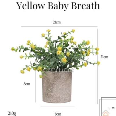 Artificial Plant - yellow baby breath