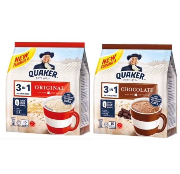 Quaker 3 in 1 Oat Cereal Drink (15s x 28g)