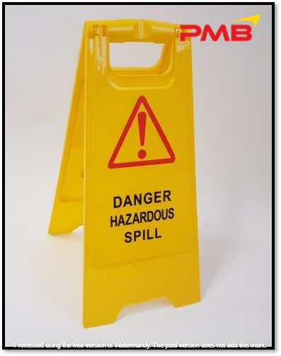 60CM X 45CM DANGER HAZARDOUS SPILL FLOOR SIGN (DELIVERY TO LABUAN AREA ONLY)